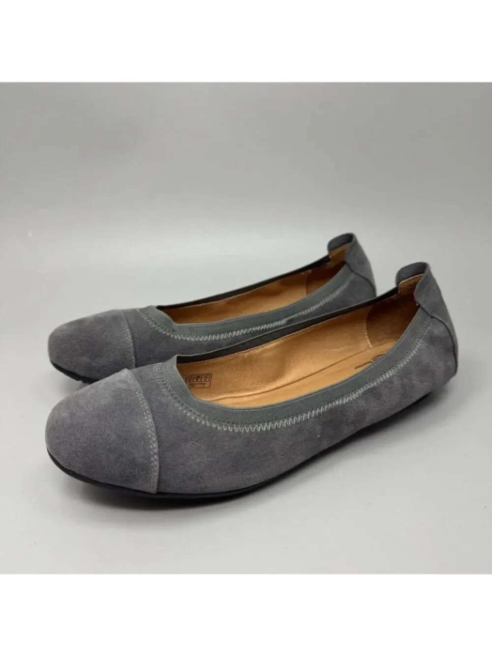 Josef Seibel Womens Pippa Gray Leather Suede Padded Comfort Flats Size 10 US